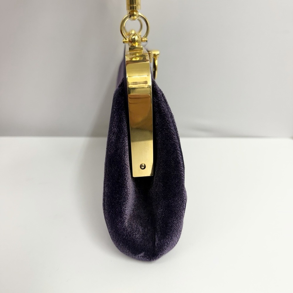 Vintage Roberta di Camerino Bag Purse Purple Velvet Rare Design Color & Style - Picture 6 of 15